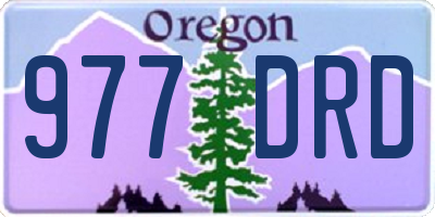 OR license plate 977DRD