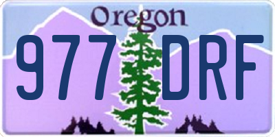 OR license plate 977DRF