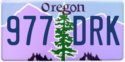 OR license plate 977DRK