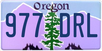 OR license plate 977DRL