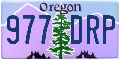 OR license plate 977DRP