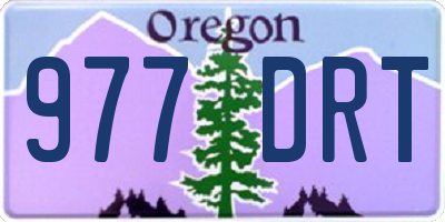 OR license plate 977DRT