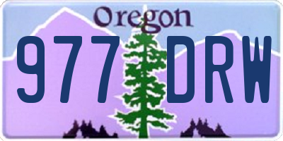 OR license plate 977DRW