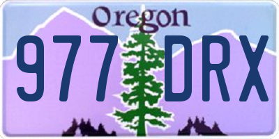 OR license plate 977DRX