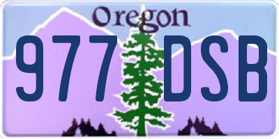 OR license plate 977DSB