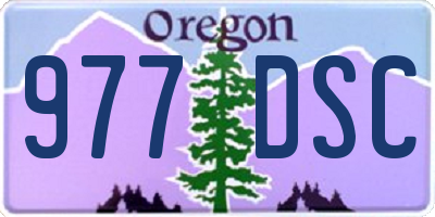 OR license plate 977DSC