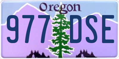 OR license plate 977DSE