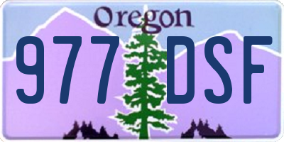 OR license plate 977DSF