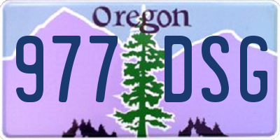 OR license plate 977DSG