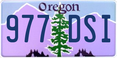 OR license plate 977DSI