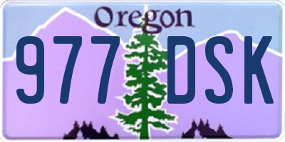 OR license plate 977DSK