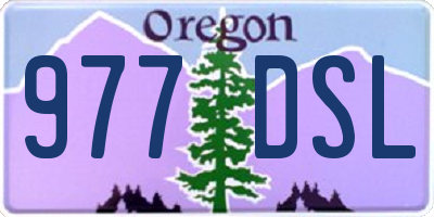 OR license plate 977DSL