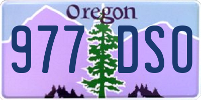 OR license plate 977DSO