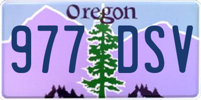 OR license plate 977DSV