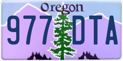 OR license plate 977DTA