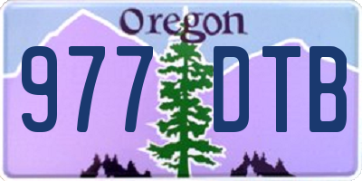 OR license plate 977DTB