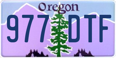 OR license plate 977DTF
