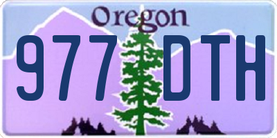 OR license plate 977DTH