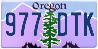 OR license plate 977DTK