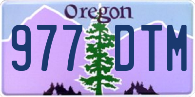 OR license plate 977DTM