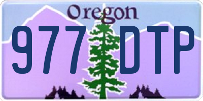 OR license plate 977DTP