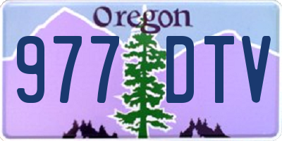 OR license plate 977DTV