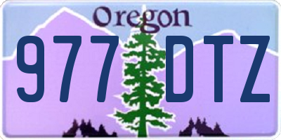 OR license plate 977DTZ