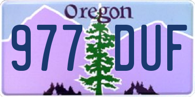 OR license plate 977DUF
