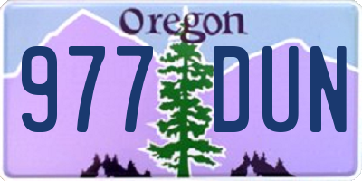 OR license plate 977DUN