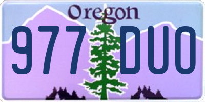 OR license plate 977DUO