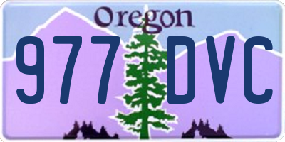 OR license plate 977DVC
