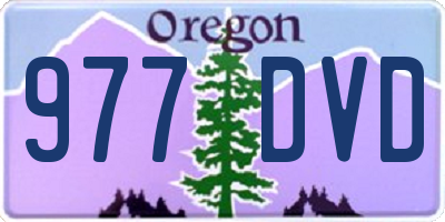 OR license plate 977DVD