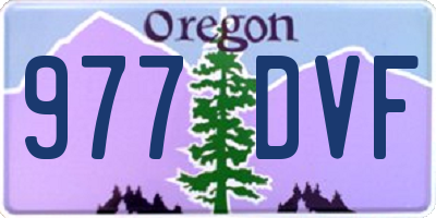 OR license plate 977DVF