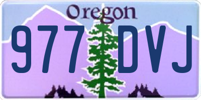 OR license plate 977DVJ