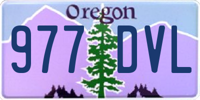 OR license plate 977DVL