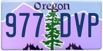 OR license plate 977DVP