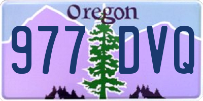OR license plate 977DVQ