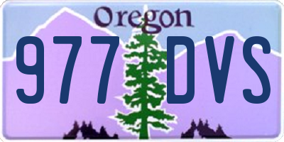 OR license plate 977DVS