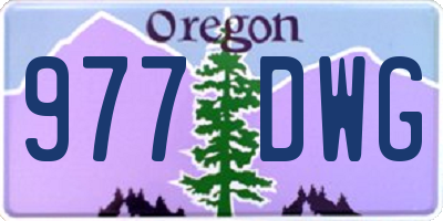 OR license plate 977DWG