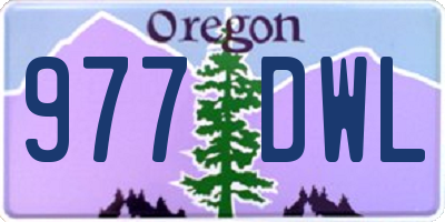 OR license plate 977DWL
