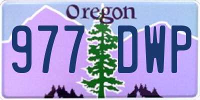 OR license plate 977DWP