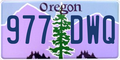OR license plate 977DWQ
