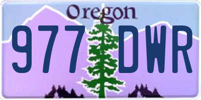 OR license plate 977DWR