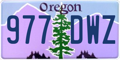 OR license plate 977DWZ