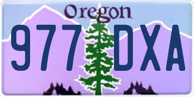 OR license plate 977DXA