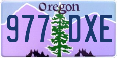 OR license plate 977DXE