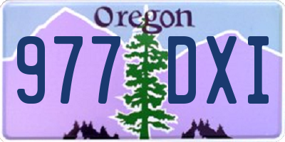 OR license plate 977DXI