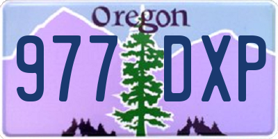 OR license plate 977DXP
