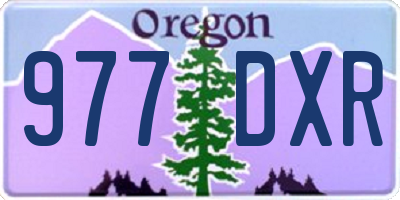 OR license plate 977DXR