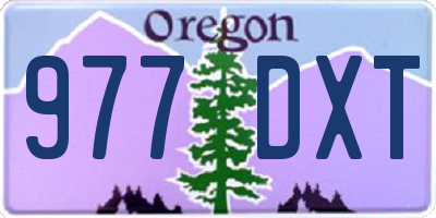 OR license plate 977DXT
